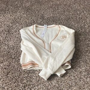 PINK Victoria's Secret Off-White Varsity Jacket